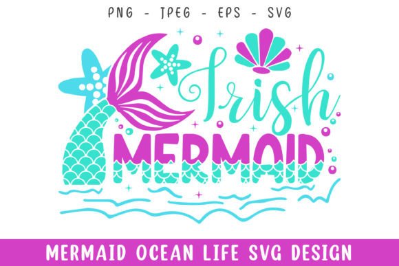 Irish Mermaid Graphics for Crafts & Branding