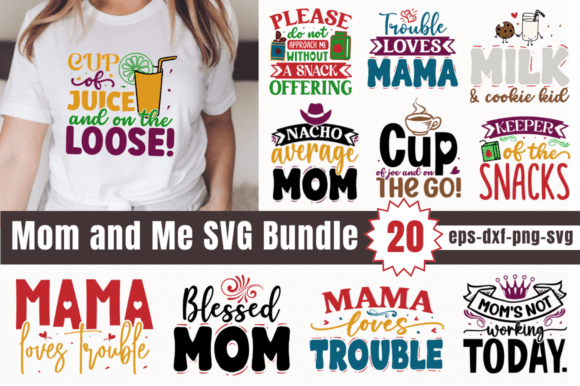 Mom and Me SVG Bundle: Graphics for Crafts