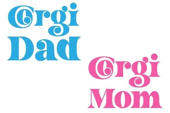 Retro Corgi Dad Mom SVG: Graphics for Crafts