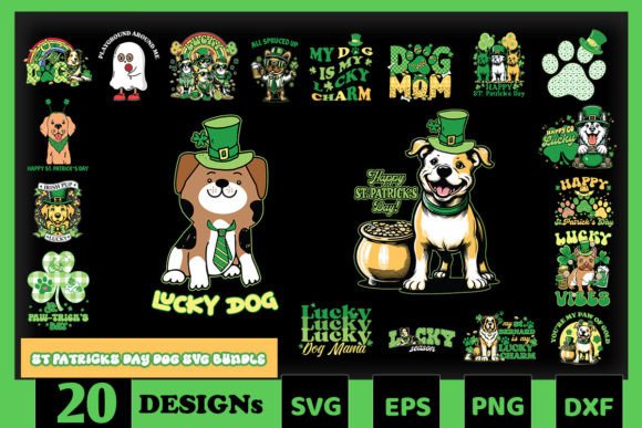 St Patricks Day Dog SVG Bundle: Graphics for Crafts